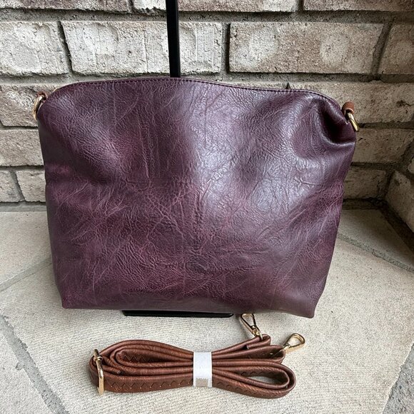 EMPIRE 3 PC TOTE CROSSBODY WRISTLET SET WOMEN'S BAG BurgundyTravel Vacation - Picture 11 of 16